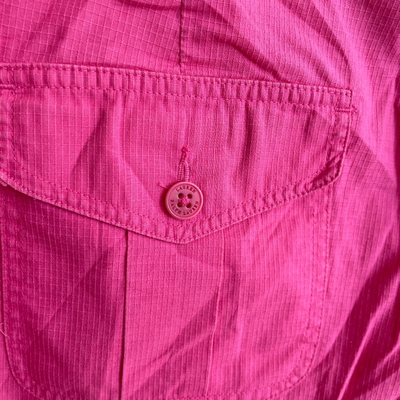Lauren Ralph Lauren Capri Pants Womens Size 6 Hot Pink Utility Crop Cargo - Picture 9 of 11